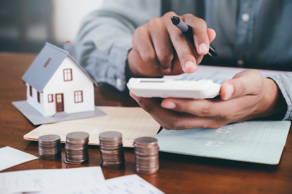Property investment and mortgage financial concept.